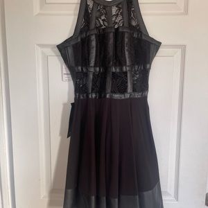 Black Lace & Leather dress